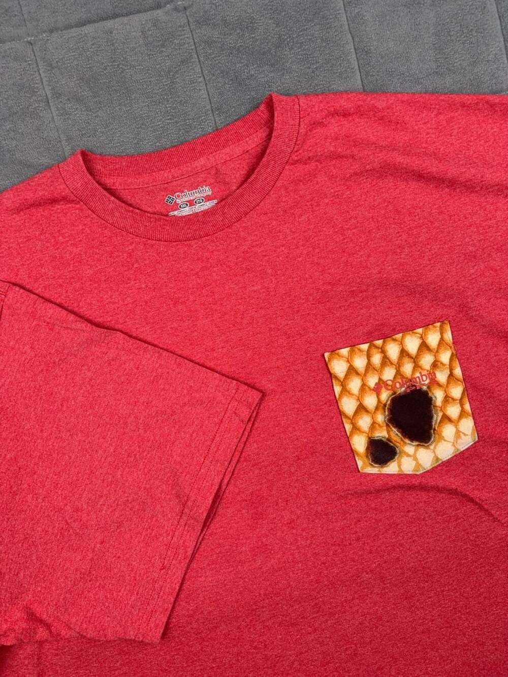 Columbia PFG Fish Graphic Pocket T-Shirt Red XXL
